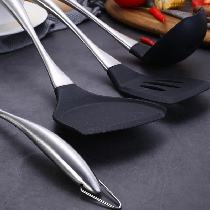 Silicone kitchen Cooking Tools Spatula Heat-resistant Soup Spoon Non-stick Utensils Cooking Shovel Baking Gadgets Accessories Silicone kitchen Cooking Tools Spatula Heat-resistant Soup Spoon Non-stick Utensils Cooking Shovel Baking Gadgets Accessories