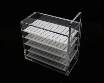 

5 Layers Clear Eyelash Storage Box Makeup Organizer False Eyelashes Glue Pallet Holders Grafting Eyelashes Extension