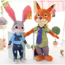 Free shipping Zootopia Plush toys Rabbit Judy Hopps and Fox Nick Wilde Kids dolls Animal stuffed