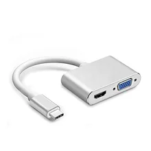 Quevinal 100 шт. Тип usb-c на HDMI 4 К VGA USB C HDMI адаптер VGA для MacBook Pro chromeBook huawei Коврики 10 samsung