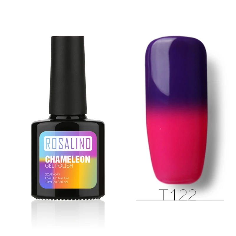 ROSALIND гель 1S 10 мл меняющий цвет при температуре лак для ногтей замачиваемый Гель-лак для ногтей полувернис Перманентный Гель-лак - Цвет: 122