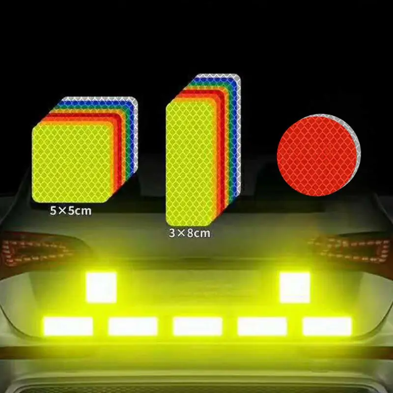 Car Motorcycle Safety Reflective Warning Strip Tape Car Bumper Reflective  Secure Reflector Stickers Decals Car Styling 10166