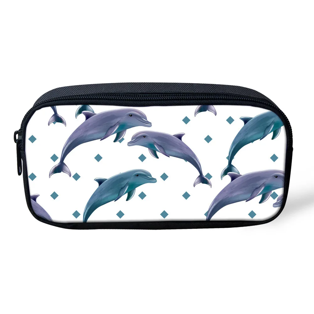 FORUDESIGNS/детские школьные сумки с рисунком океана и мира для детей, школьный портфель с рисунком дельфина для мальчиков и девочек 3 шт./компл. школьный портфель - Цвет: YQ4237K