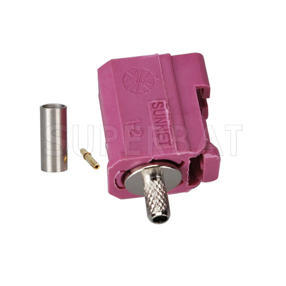 Violet Female RF Coaxial Connector for GPS Telematics Satellite Communication
