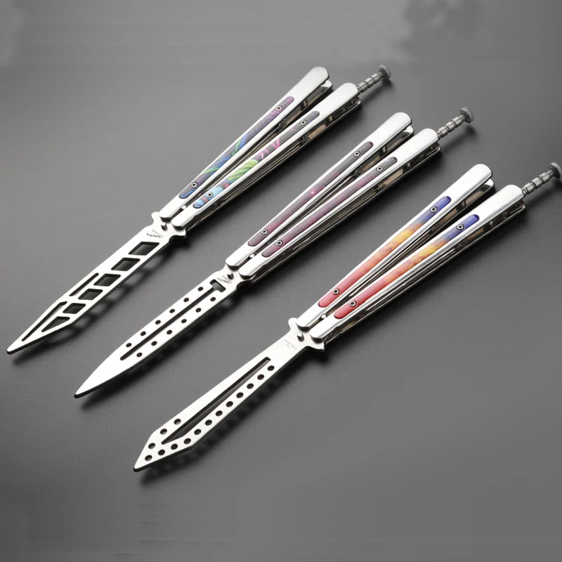 

ZQXYSJ Butterfly Knife Practice Kerambite Csgo Folding Training Balisong Tool From Cs Bayonet Not Sharped Throwing Knifes Sheath