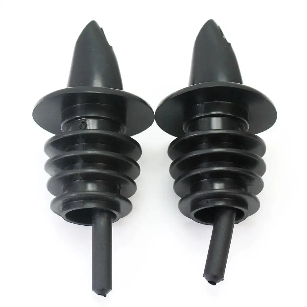 

12Pcs/Set Black Liquor Spirit Pourer Flow Wine Bottle Pour Spout Stopper Plastic Bottle Pourer Cork Pourer Bar Accessories