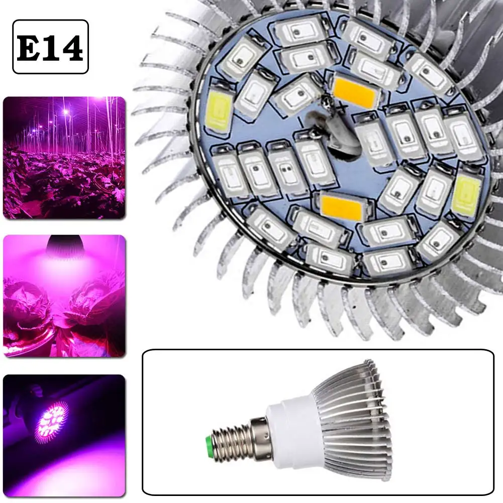 Сплав 85 265 в 5730SMD 28 Led полного спектра для теплицы гидропоники растение свет E27 E14 GU10