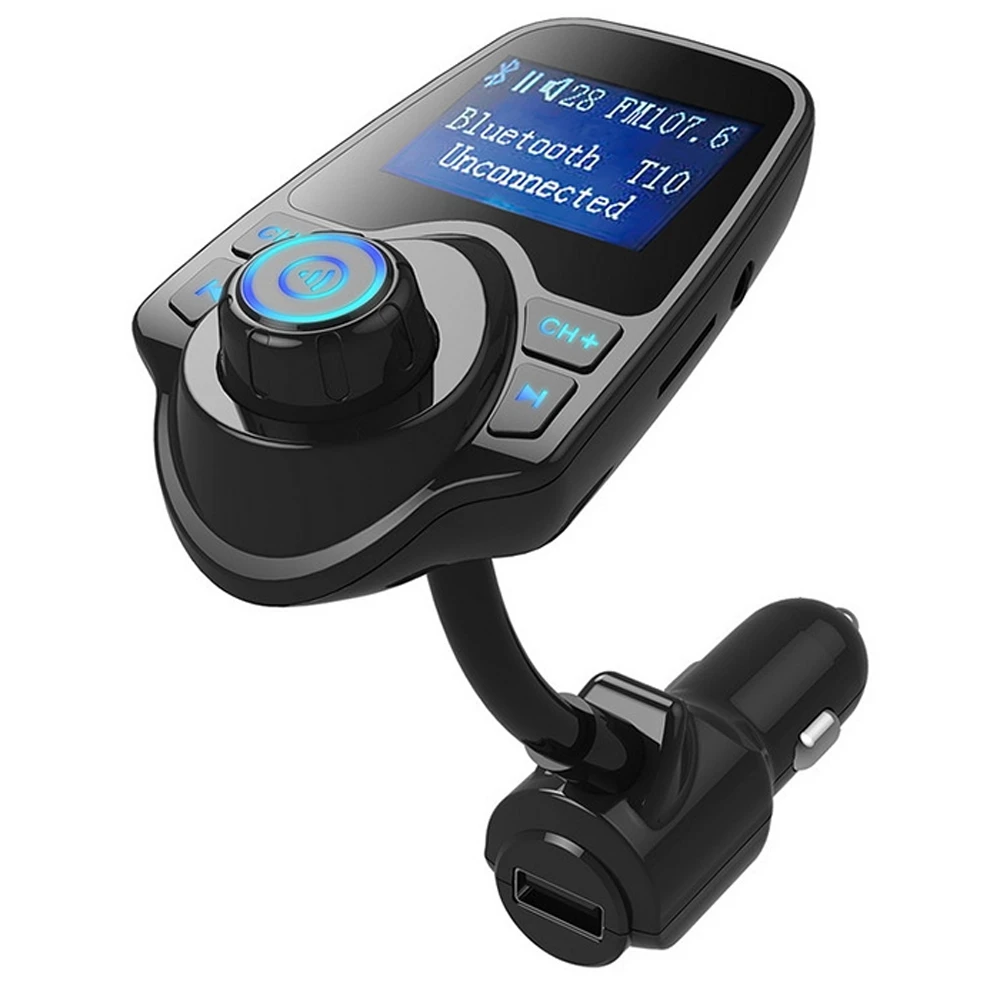 Haina Bluetooth Car Charger Wireless Transmitter Dual USB MP3 Player FM Current Voltage Display