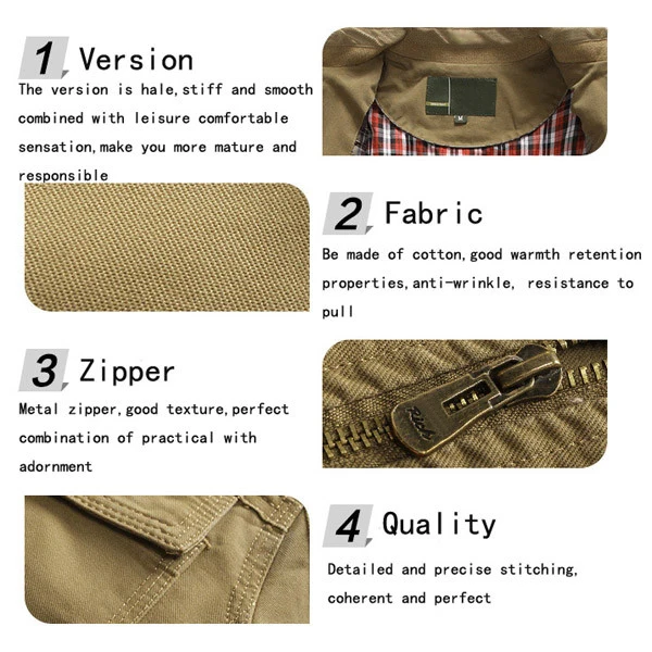 Big Size S-5XL Men Outdoor Autumn Cotton Jacket Outwear