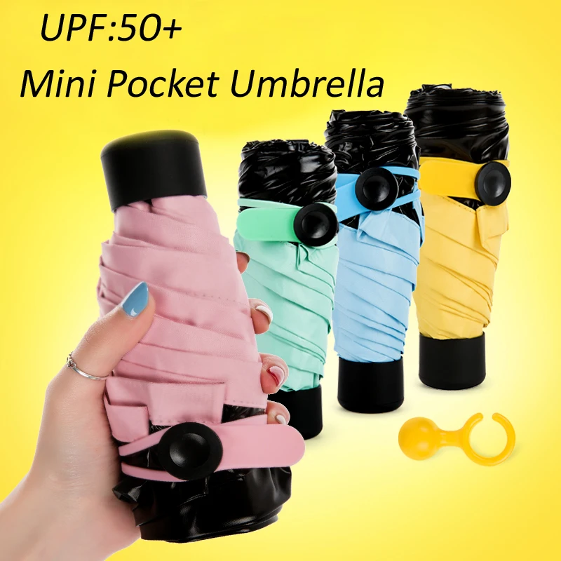 Mini Pocket Umbrella Clear Men's Windproof Folding Umbrellas Women Compact Rain | Дом и сад