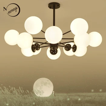 

Modern simple pellet art deco paintd pendant lights iron glass light E27 LED 220V lamp for bedroom kitchen restaurant bar parlor
