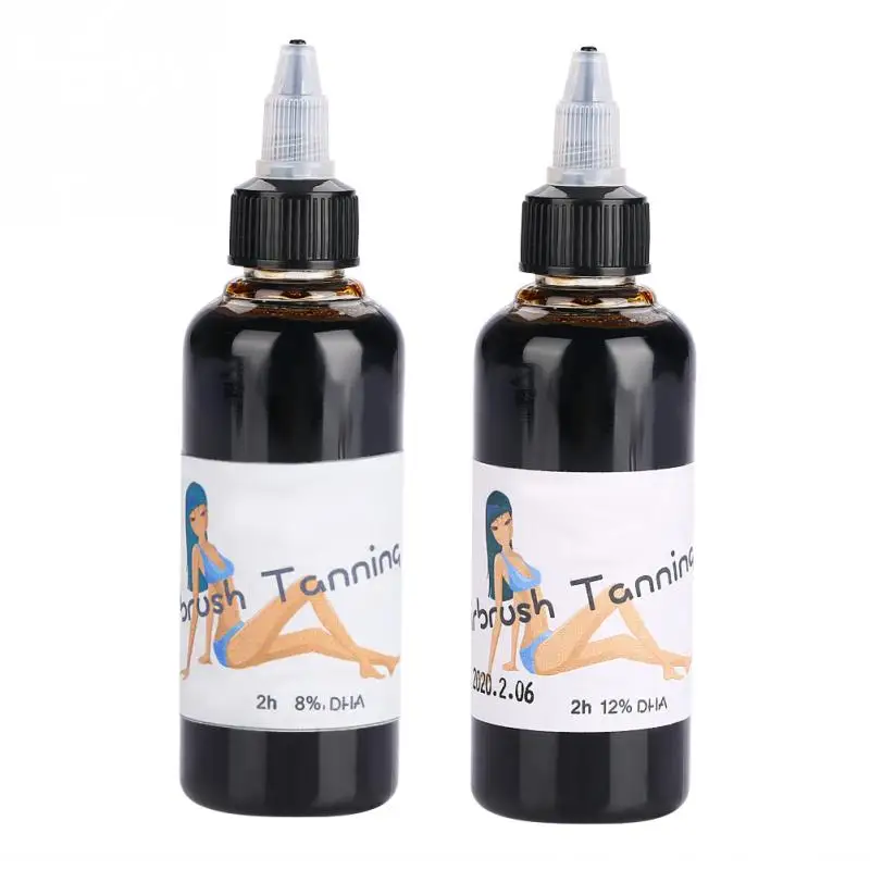 

50ml Natural Plant Color Tanning Ink For Body Paint Airbrush Tanning Spray Pigment Bronze Beauty Temporary Tattoo Cosmetics