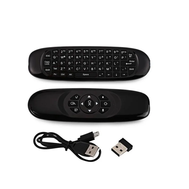 

6 Axes Gyroscope C120 Fly Air Mouse Wireless TV BOX Keyboard 2.4G Rechargeable Remote Controller for Android Linux Windows Mac