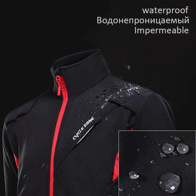 Зимний комплект для велоспорта, Джерси, штаны, зимние мужские теплые флисовые водонепроницаемые светоотражающие куртки, велосипедная спортивная одежда