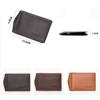 BISON DENIM Cow Leather Wallet Men Money Purse With Zipper Coin Pocket ID Card Genuine Leather Mini Purse For Men W9348 6