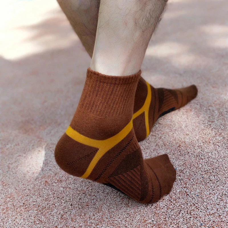 3 пар/лот = 6 шт., повседневные деловые носки для мужчин, хлопковые фирменные осенне-зимние мужские носки без пятки высокого качества