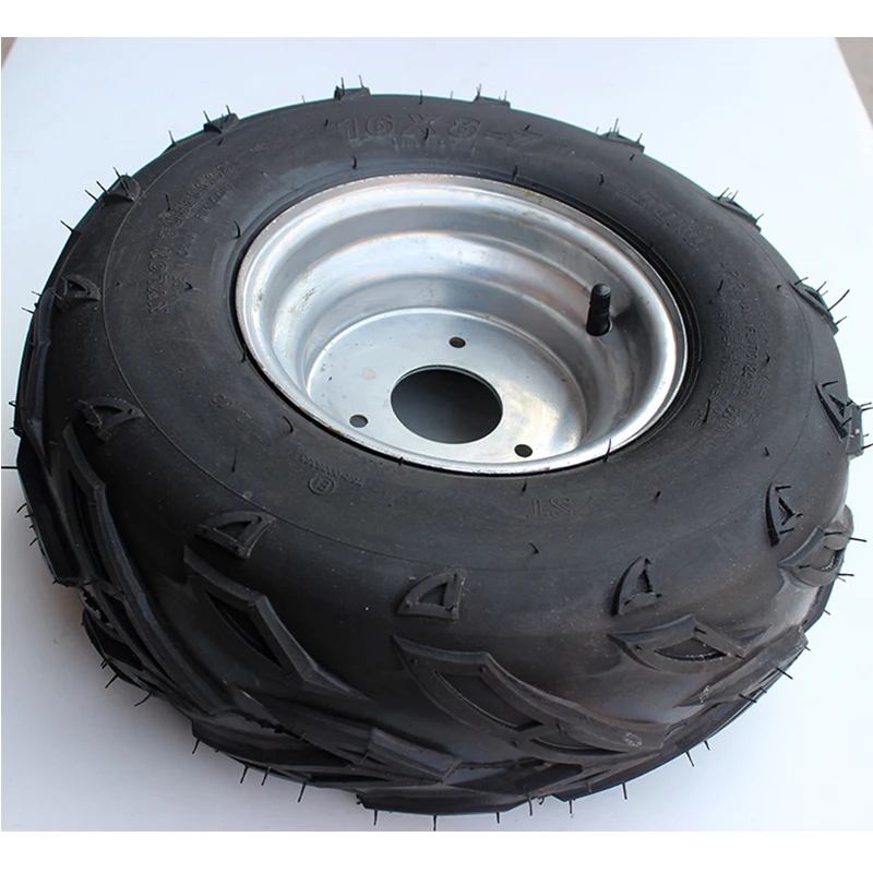 Tubeless Tire ATV Tire 16X8 7 Vacuum Tire with Hub fits Beach Car Kart