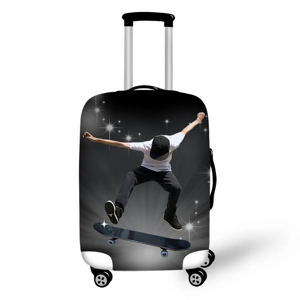 

Skateboard Skates Print on Suitcase luggage Travel Luggage Protective Cover Anti-dust Trolley Cover for 18 to 32 Inch Bag