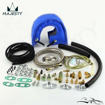 

T4 Blanket Heat Cover + T3 T4 Complete Turbo Oil Line Inlet Drain Return Kit