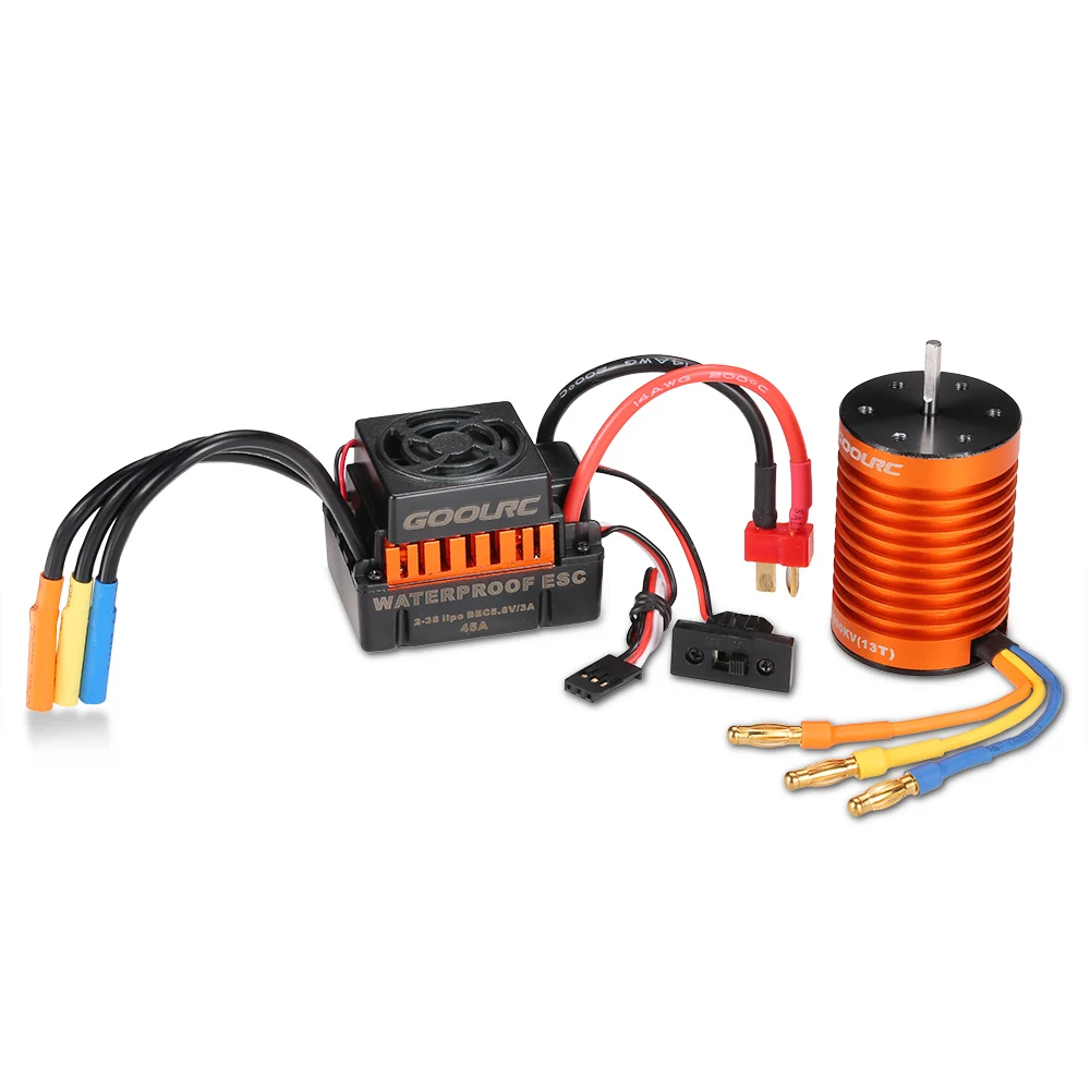 

Upgrade Waterproof F540 3000KV RC Brushless Motor with 45A ESC Combo Kit for RC Car 1/10 Truck Rock Crawler Part