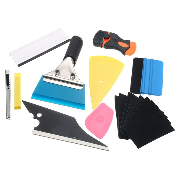 universal 10pcs window tint tools car wrapping application diy kit sheet vinyl tools