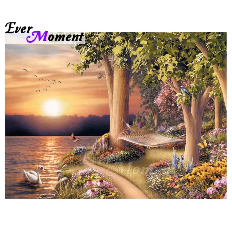 

Ever Moment Diamond Painting Cross Stitch 5D DIY Mosaic Full Square Drill Picture Rhinestone Diamond Embroidery Scenery S2F1786