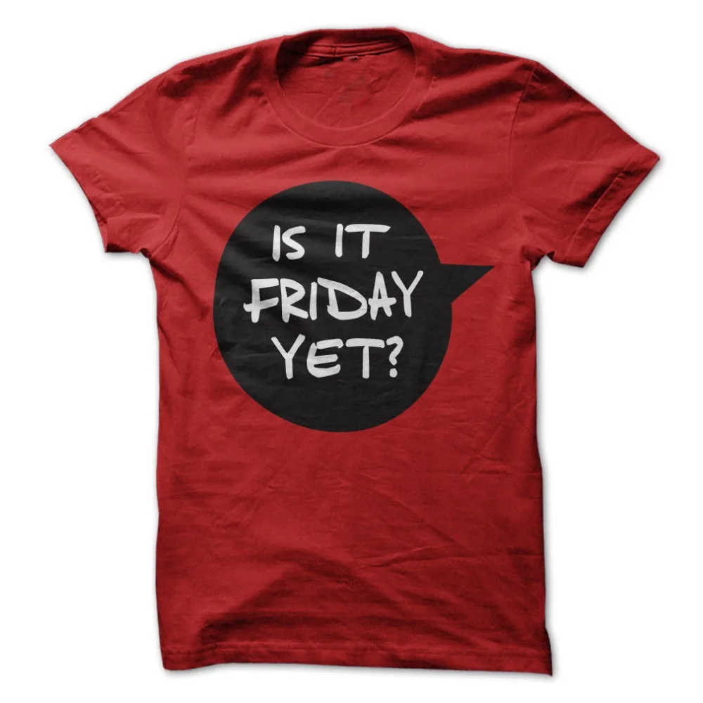 

Hipster Tees Crew Neck Short Sleeve Christmas Mens Is It Friday Yet Shirt