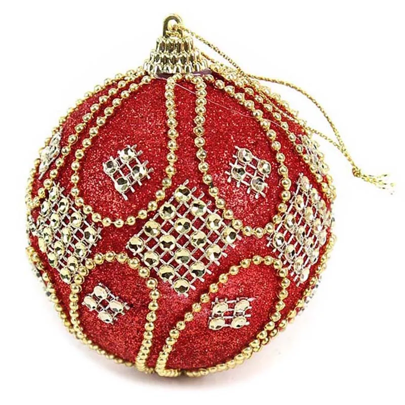 

6pcs Christmas Tree Hanging Diamond Chain Balls Diameter 8cm Decorations Ball Xmas Party Wedding Ornament