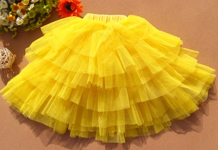 Летние тюлевые юбки для девочек 9 цветов юбки-пачки для танцев для девочек детская одежда одежда для детей