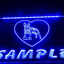 DZ078-для персонализированного названия французская собака породы бульдог дом светодиодный неоновый свет знак