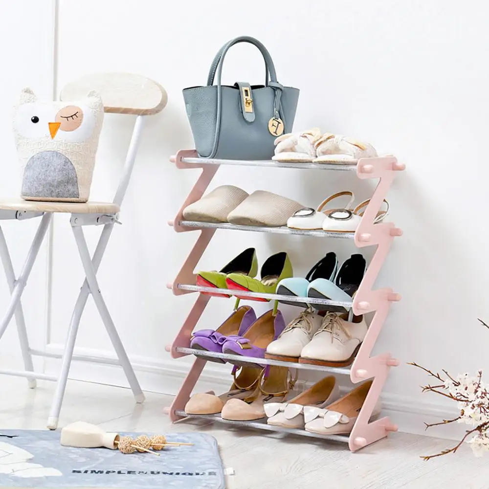 

5/3 Layers Plastic Multifunction Shoe Rack Easy Assembly Shoes Shelf Cabinet Organizer Holder Living Room Furniture Shoe Racks