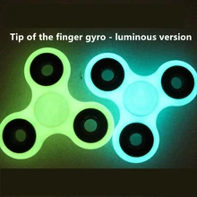 GLOW в dark Tri-Spinner Ерзает Игрушка Пластмассовая EDC Сенсорная Непоседа Spinner Для Аутизма и СДВГ Детей/Взрослых смешно Анти-Стресс Игрушки
