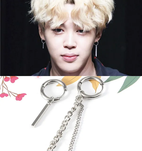 Aliexpress 1 Pair Bts Earrings Kpop Bangtan Boys Korean 1 Pair Bts Earrings Kpop Bangtan Boys Korean Tel Long Earring For Men Women Punk