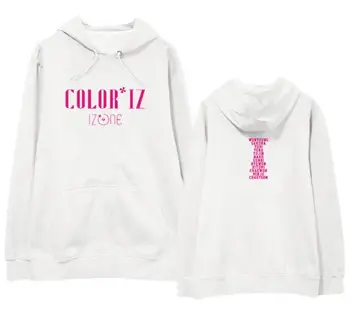 

Izone debute colorz all member name printing pullover fleece/thin hoodies kpop unisex fashion pullover sweatshirt autumn winter
