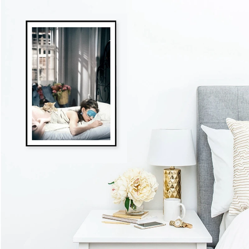 Beauty in bed wall art print