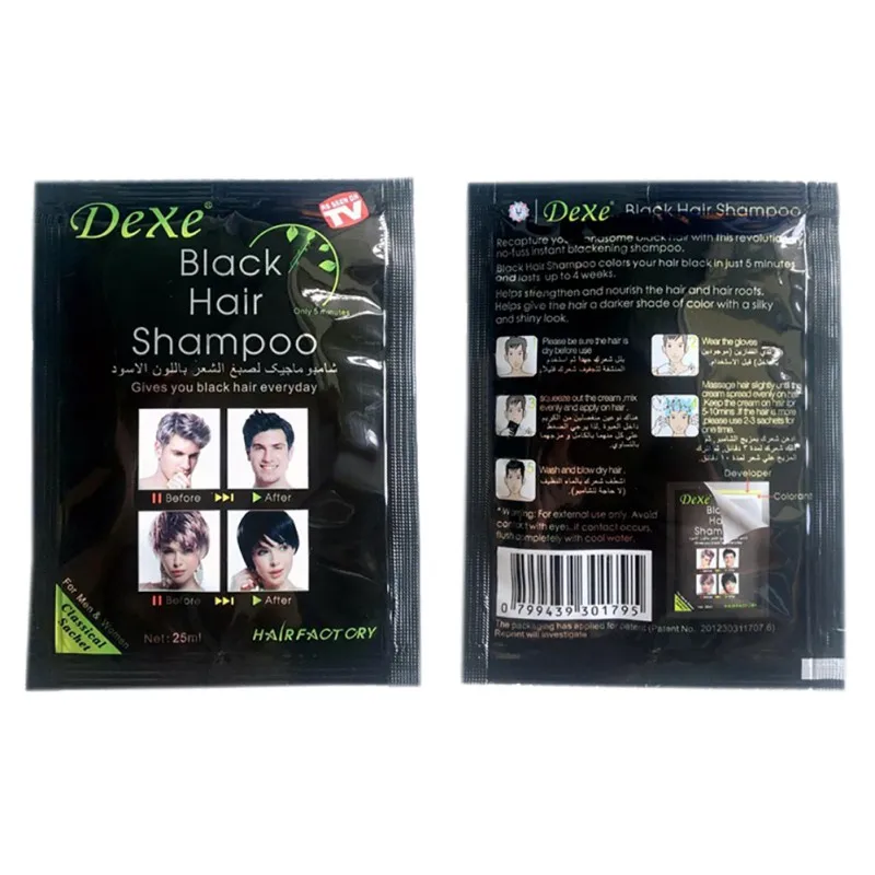 

Grey Hair Removal Dye Hair Coloring 10pcs/lot Makeup Brand Black Hair Shampoo Only 5 Minutes