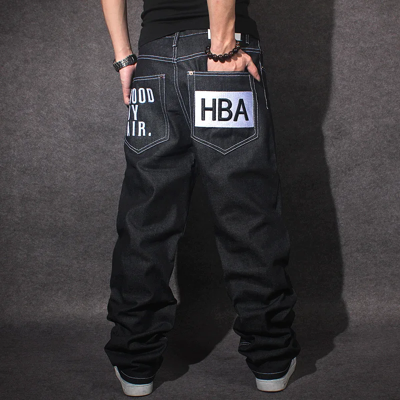 Koop Thintenda Big Size Black Jeans Mannen mannen Klassieke Jeans Rechte volledige Lengte Casual Mens Europese Jeans Hiphop Harem Demin broek