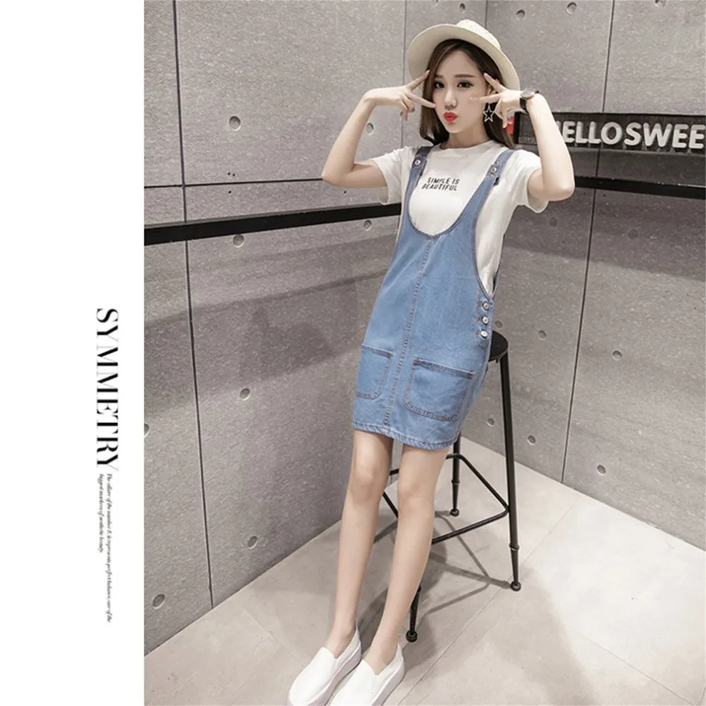 Summer Style Loose Strap Jeans Dress Preppy Style Suspender Denim Sundress Denim Overall Dress Female Elegant Denim Jeans Summer Style Loose Strap Jeans Dress Preppy Style Suspender Denim Sundress Denim Overall Dress Female Elegant Denim Jeans