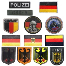 Немецкий y флаг вышивка патч Орел с герба Германии военный боевой патчи Тактический немецкий эмблема ткань для аппликации вышитые значки