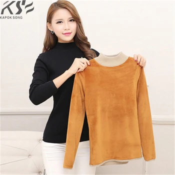 

women sweater thick fleece warn underwear sweater slim model hot sweater winter lady good quality cloth