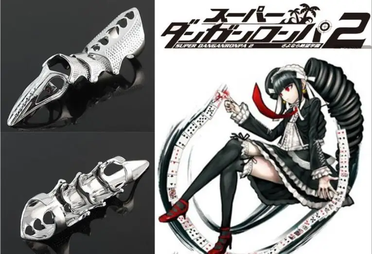 Аниме Danganronpa Trigger Happy Havoc Косплей панк кольцо Celestia гетры реквизит игровой плеер