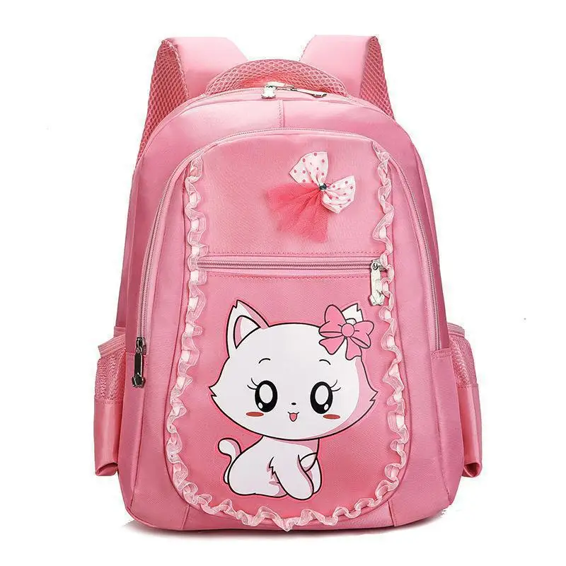 

New Kt Cat School Bag Primary School Girl 1-3-6 Grade Cartoon Cute Princess Bag Children Backpack A549