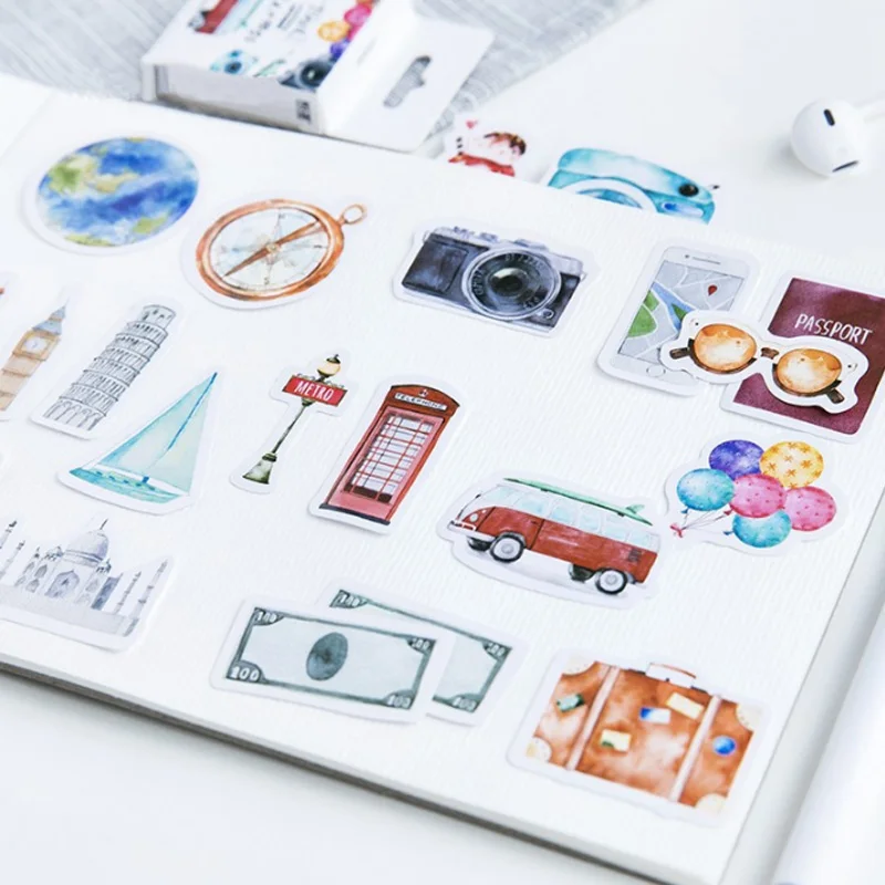 

45 pcs/box Gift of life Creative mini paper sticker DIY decoration sticker Scrapbooking Label Seal Sticker kawaii Stationery