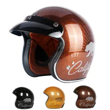 Новинка, мотоциклетный шлем TORC, винтажный шлем с открытым лицом, Блестящий Ретро шлем в горошек, одобренный moto casco moto ciclistas capacete