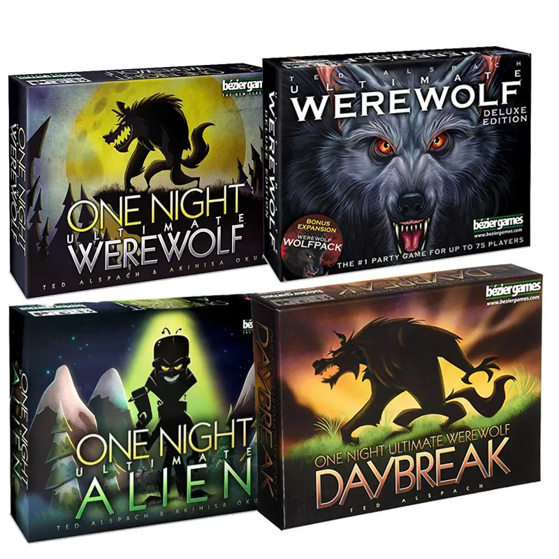 

One Night Ultimate Werewolf Alien Board Games Family Interactive Educational Toy English Version Cards Game