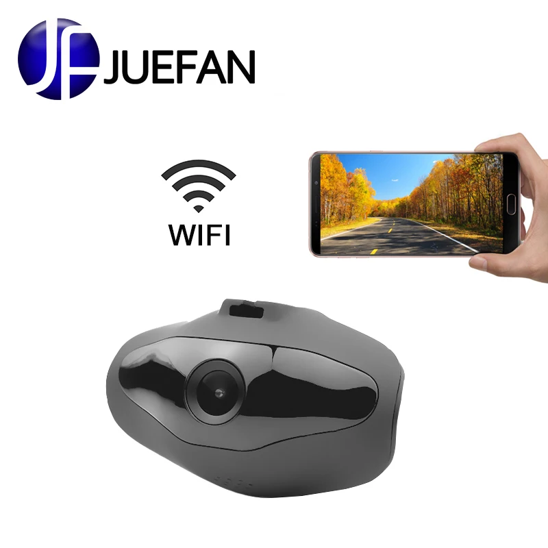 

JUEFAN Wi-Fi car camera detector 96658 dashcam video Recorders Mirror DVR Full HD1080p Registrar 140 degree Vision Function
