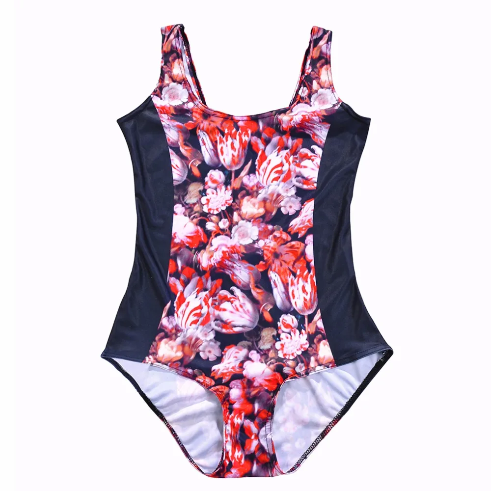 2016 New Arrival Women Sexy SWIMSUIT Digital Painting Bathing Suit Slim
