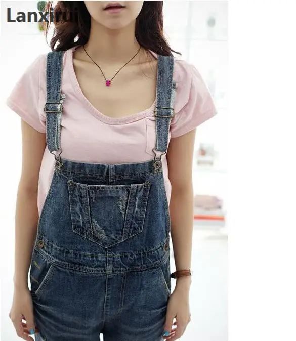 Fashion Women Denim Jumpsuit Ladies Spring Fashion Loose Jeans Rompers Female Casual Plus Size Overall Playsuit With Pocket Jumpsuits and Playsuits