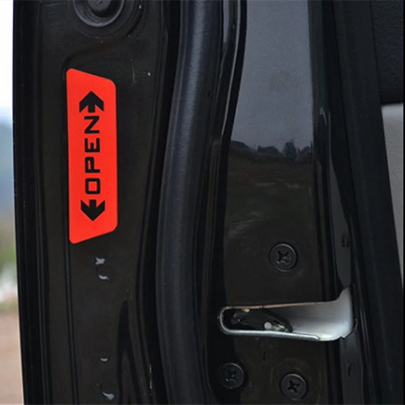 

4pcs/set styling Reflective Door Open Warning Stickers for Fiat Panda Bravo Punto Linea Croma 500 595
