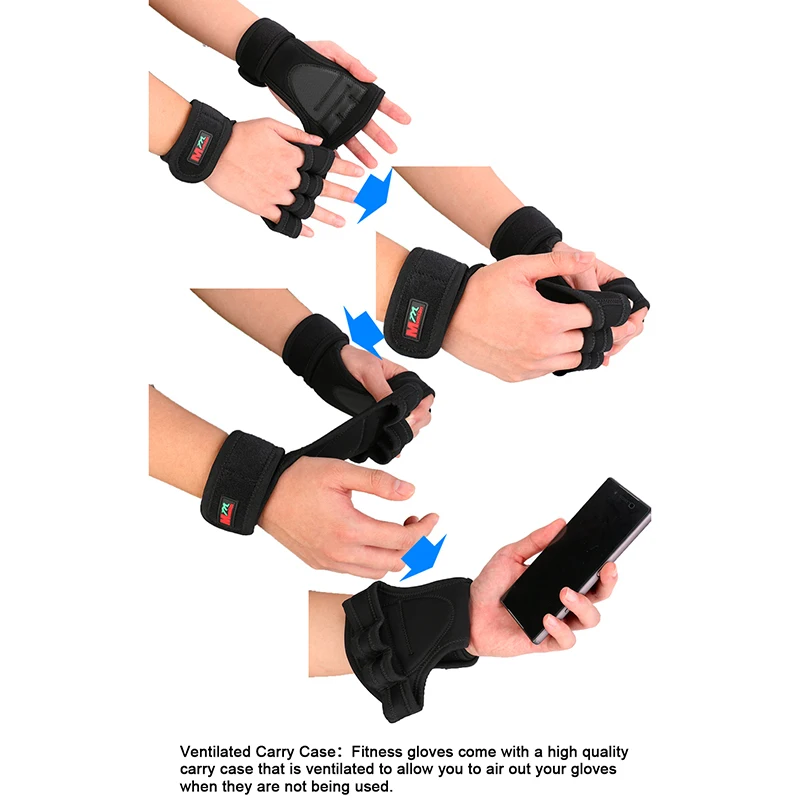 Профессиональные спортивные перчатки для спортзала фитнес тяжелая атлетика перчатки гантели штанга тренировка запястья рукоятка